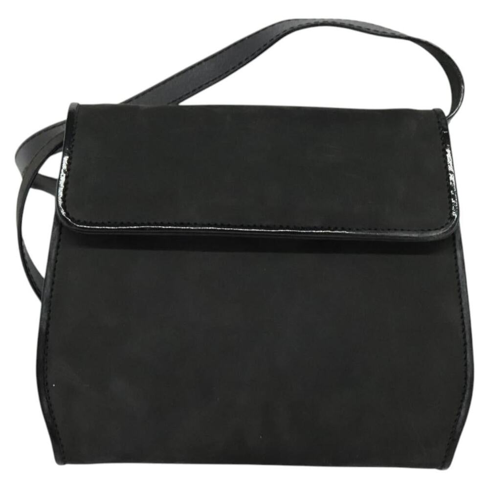 Salvatore Ferragamo Suede Shoulder Bag Gray